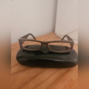 Gucci Brown Rectangular Glasses